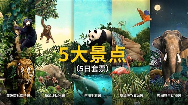 5大景点（5日套票）